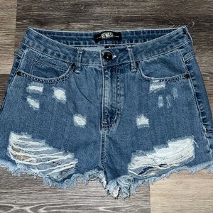 Rewash Distressed Jean Shorts